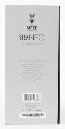 Накладні навушники-вкладиші Meze 99 Neo Black Audiophile, високоякісні матеріали, нео чорний