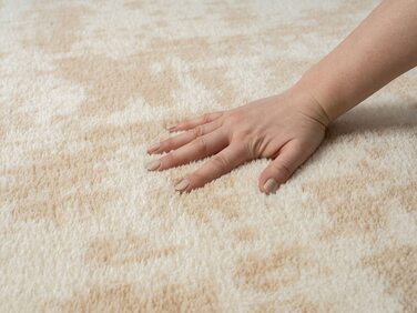 Дитячий килимок VIMODA, що миється нековзний дитячий килимок для хлопчиків і дівчаток, дитячий м'який однотонний візерунок, колір розміри (80 х 150 см, бежево-кремовий)