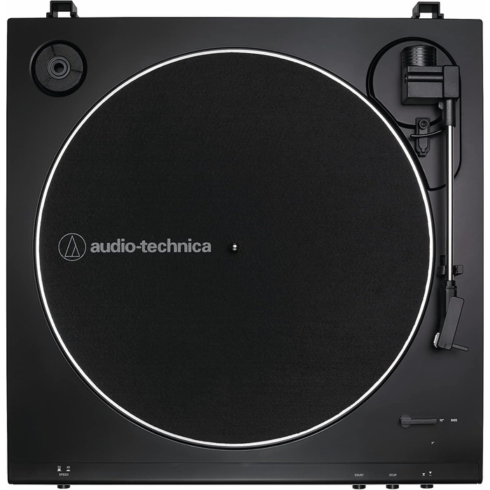 Програвач вінілу Audio-Technica LP60XBTBK з Bluetooth, автоматичний, ремінний привід, чорний, аналоговий стерео
