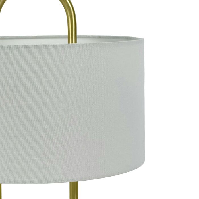 Relaxdays Настільна лампа U-подібної форми з лляним абажуром