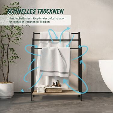 Підставка для рушників з полицею Relaxdays