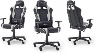 Ігрове крісло Robas Lund DX Racer Sport OK 132, ергономічне крісло керівника з регулюванням висоти (чорно-біле)