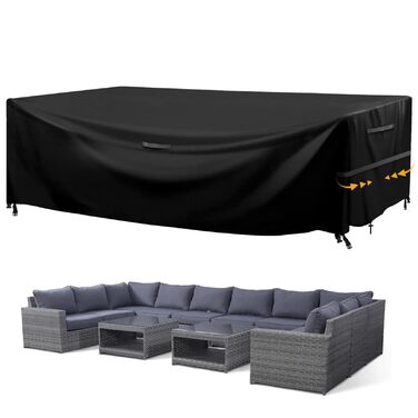 Водонепроникний чохол для садово-патіо меблів GARPROVM, 315x180x74 см, Oxford тканину