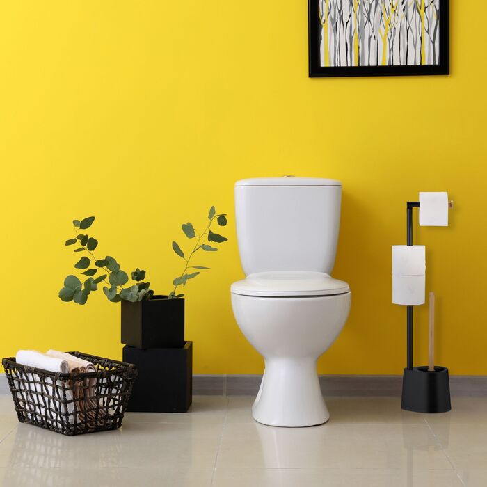 Набір для туалету Relaxdays Бамбук та Нержавіюча сталь