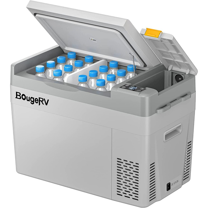 Автохолодильник BougeRV CRPRO Kompressor 29L: -22℃~10℃, 12/24V DC, 110-240V AC. Для авто, кемпінгу, подорожей. Оновлена версія (сірий)