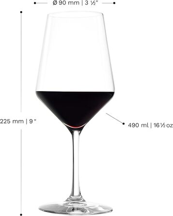 Бокали для червоного вина Stölzle Lausitz Revolution 6 шт, 490 мл - Кришталеві келихи для вина, міцні, для максимальної ароматизації