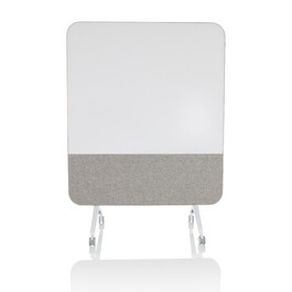 Акустична панель з білою дошкою VISION BOARD, матеріал: пластик / текстиль, колір: сірий, hjh OFFICE