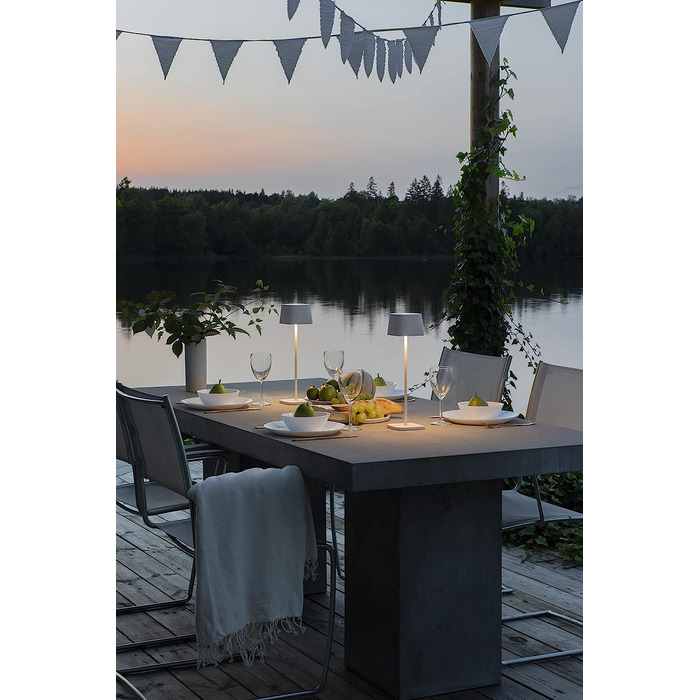 Настільна лампа Konstsmide Capri біла | Внутрішнє/Зовнішнє використання | USB/Акумулятор | 7814-250