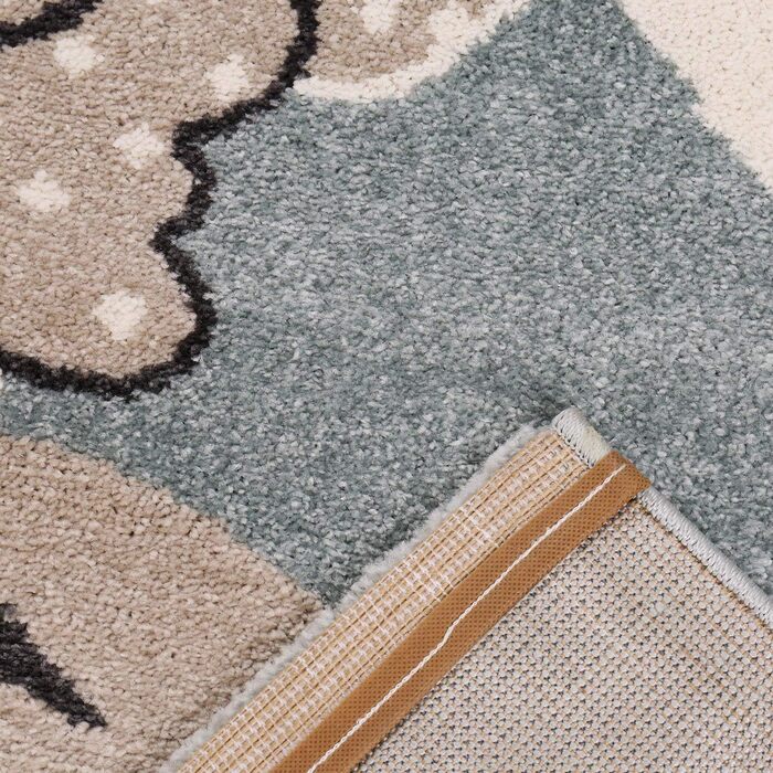 Дитячий килимок Дитячий килимок Весела вівця М'ята Блакитні Бежеві Крапки, Розміри 80x150 см 80 x 150 см