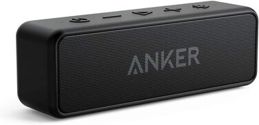 Портативна Bluetooth колонка Anker SoundCore 2 - потужний звук, глибокий бас, 24 години роботи, водонепроникність IPX7, для iPhone, Galaxy та інших пристроїв (Чорний)