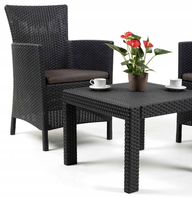 Комплект садових меблів Keter із пластику, сірий, 3 предмети