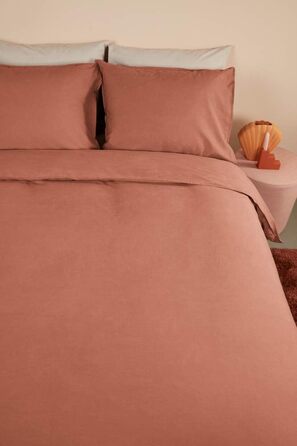 Комплект постільної білизни Organic Basic Color Terracotta розмір 155x22080x80см Однотонна бавовна