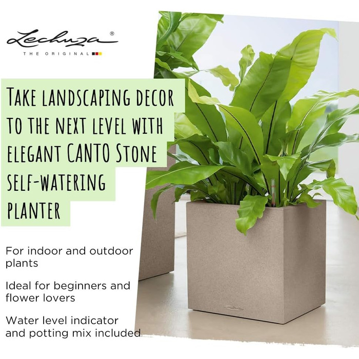 Горщик LECHUZA CUBE Color Triple Sandbraun (40x14x13,5 см)