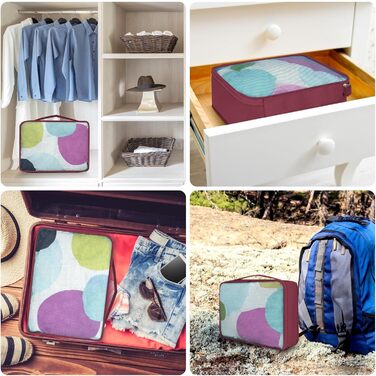 Набір органайзерів для валізи та подорожей 12 предметів, водонепроникні пакувальні куби для одягу та речей (винно-червоний)