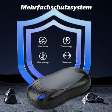 Електричні грілки для рук FANDLISS з магнітом, 10000mAh, 2 шт., з двостороннім нагрівом, USB, 3 режими, для активного відпочинку, подарунок