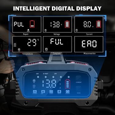 Автоматичний зарядний пристрій для акумуляторів 25A з температурною компенсацією (червоний)