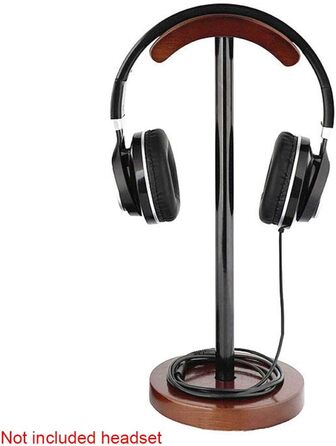 Підставка для навушників GEZICHTA з натурального дерева, металева стійка, гнучка підставка для ігрових навушників