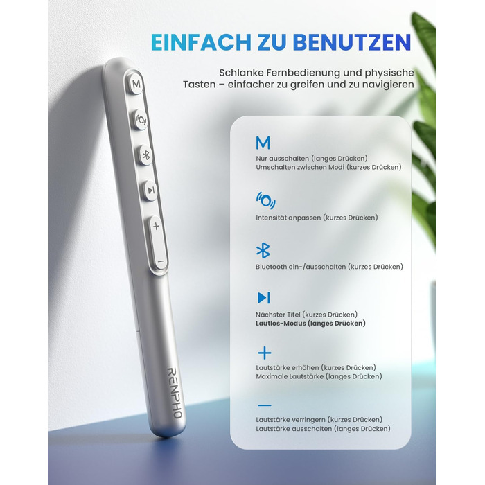 Масажер для очей RENPHO Eyeris 1 з підігрівом, вібрацією та Bluetooth, акумуляторний, для сухих очей