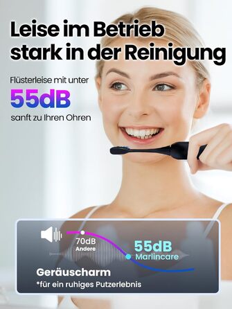 Електрична зубна щітка для дорослих B10PRO: 5 режимів, 48000 VPM, IPX8, акумулятор 180 днів, 4 насадки, таймер, у кейсі (рожева/блакитна)