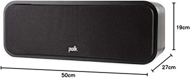 Динамік Polk Audio Signature S50E, 20-150 Вт, 8 Ом, 42 Гц-40 кГц, чорний (шт)