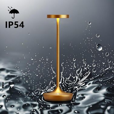 LED настільна лампа бездротова з димуванням, 3 кольори, 6000 mAh, IP54, для дому та кемпінгу (2 шт.)