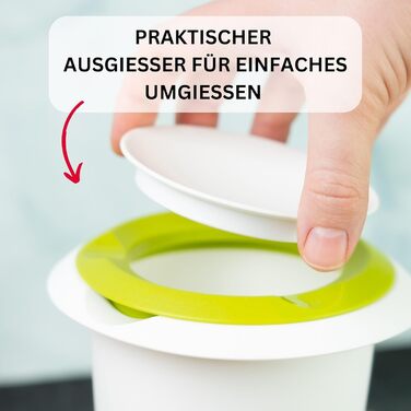 Набір кухонний та для випічки Westmark Duo 4 шт. (Quirltopf 1 л, миска 3,5 л, мірна склянка 1 л, скребок для тіста), пластик/силікон, прозорий/білий/червоний/чорний