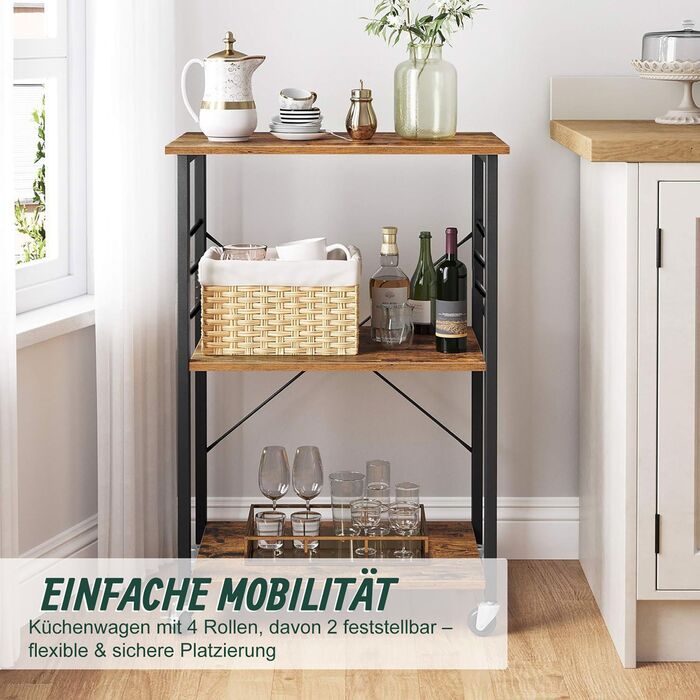 Візок кухонний Relaxdays, 3 ящики