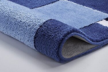 Маленький килимок для ванної з хмарами Падуя синій 60 х 100 см