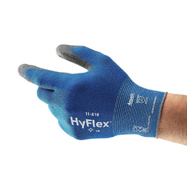 Тонкі робочі рукавички, PU покриття, захисні рукавички для точної роботи, механіка, складання, майстерня, рукавички чоловічі жіночі, сині, розмір L (12 пар), 11-618
