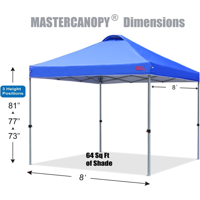 М x 2,5 м Висувна альтанка Намет з навісом Marquee Party Tent з вентиляційним отвором для ринку, саду, внутрішнього двору, синій 2,5x2,5 м синій, 2,5