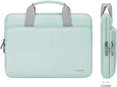 Чохол для ноутбука DOMISO 16 дюймів, сумісний з MacBook Pro (M4/M3/M2/M1) Pro/Max, водонепроникний, з ручкою, (14 дюймів, м'ятний)