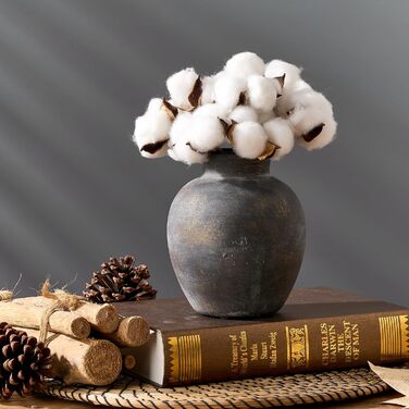 Керамічна ваза для квітів ручної роботи, 15.2 см, богемний стиль, декор для дому, теракота, сірий (бронзовий)