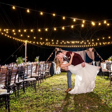 Світлодіодна гірлянда для декорування саду, балкону та тераси 45.7 м, з пультом, тепле світло, IP45, для дому та на вулицю