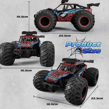 RC Truck Tecnock 1:20 Позашляховик на радіокеруванні з LED, 2 акумулятори, 10 км/год, 2.4 GHz, для хлопчиків та початківців