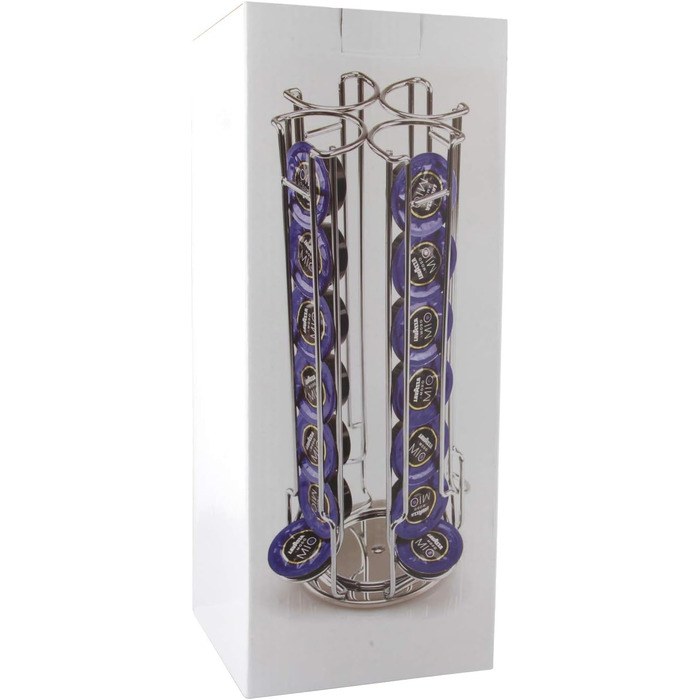 Тримач для капсул кави Lavazza A Modo Mio Passionale, поворотний, на 32 капсули, срібний