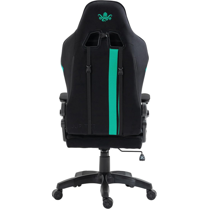 Крісло ігрове KRAKEN CHAIRS чорно-морського кольору, тканинне, ергономічне, для геймерів, вантажопідйомність 130 кг