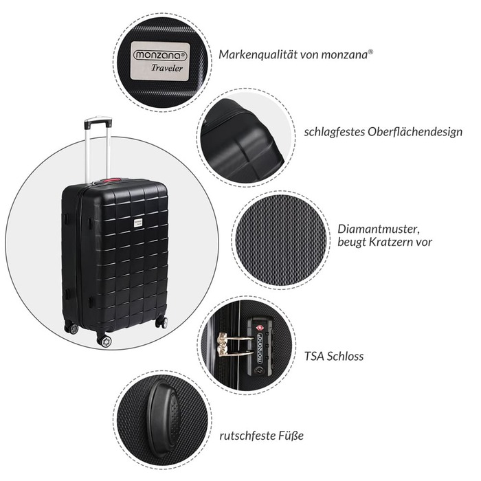 Валіза Exopack Black M ABS 40L