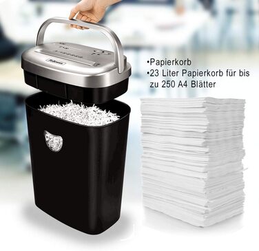 Fellowes Powershred 53C - Шредер для паперу, знищення CD, 10 аркушів, для дому/офісу