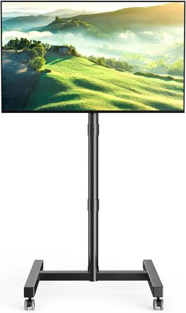 Мобільний підставка для телевізора на колесах FORGING MOUNT, 23-60 дюймів, регулювання висоти та нахилу, VESA 400x400, до 40 кг