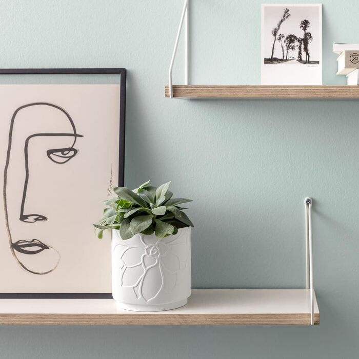 Ваза для квітів Like. by Villeroy & Boch 'It's My Home', преміум фарфор, зелено-біла (Blumentopf, Socculente, Mineral)