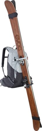Туристичний рюкзак EVOC LINE 20, Лижний рюкзак (NEURALITE SYSTEM, окремий лавинний відсік з аварійним планом, варіанти кріплення лиж/сноуборду, кишені для поясних ременів, ОБІЙМИ З БОДДІ) Сріблястий/вуглецево-сірий Строкатий