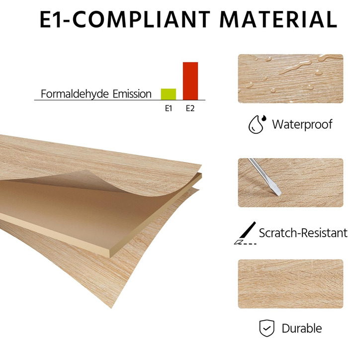 Сервісний візок Yaheetech з шухлядою, кухонний візок з 2 полицями, мобільний візок, кухонна вітрина, мобільний острівець, білий, 51 x 101,5 x 92 см