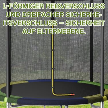 Батут JUMMICO вуличний з сіткою безпеки 183 см, кольоровий - комплект з аксесуарами для монтажу