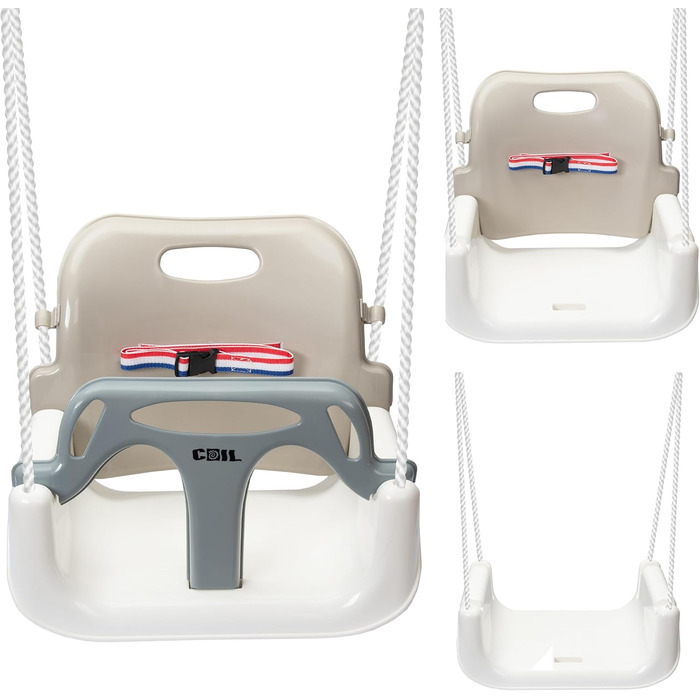 Дитяча гойдалка COIL 3-в-1 для дому та вулиці з регульованою спинкою