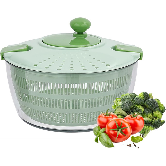 YeRan Салатниця-швидкосушарка з контейнером для зберігання, для холодильника, обіду – ефективне сушіння та консервування овочів та фруктів, легка у використанні