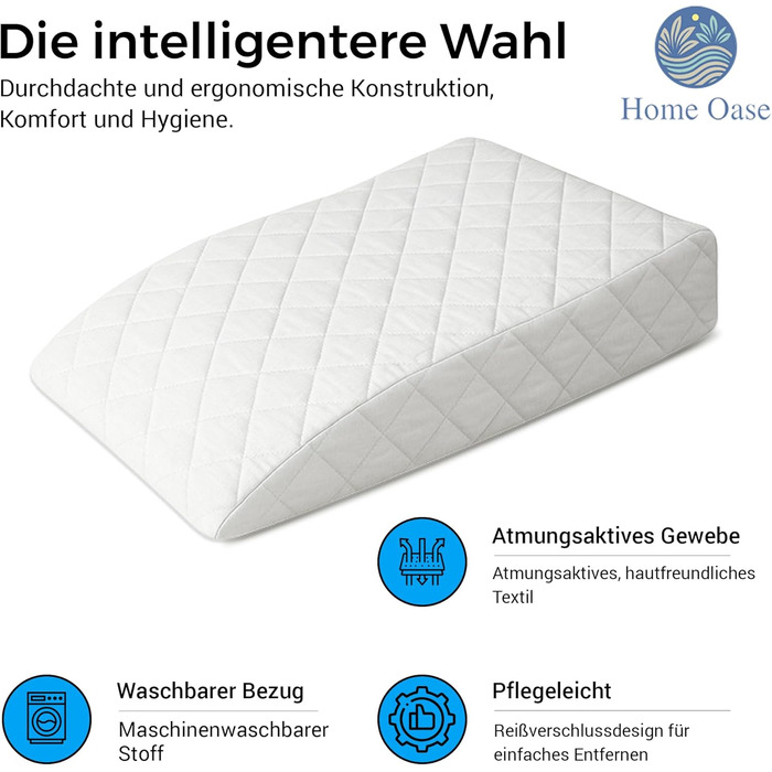 Ортопедична подушка для ніг, подушка для відпочинку ніг, подушка для поліпшення кровообігу, пральна, 71x40x15 см