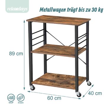 Візок кухонний Relaxdays, 3 ящики