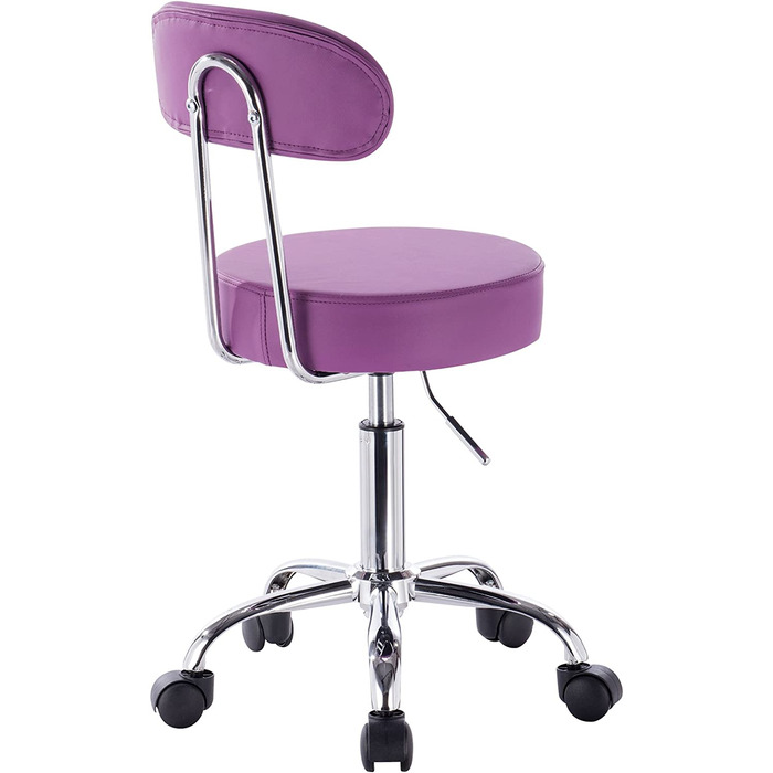 Робочий стілець WOLTU обертовий стілець для інвалідних колясок обертовий стілець офісне крісло Hokcer з регульованою по висоті спинкою Білий Bh34ws-1 (Фіолетовий)