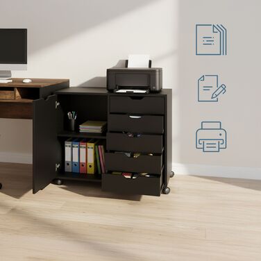 Relaxdays Роликовий контейнер з шухлядами та відсіками