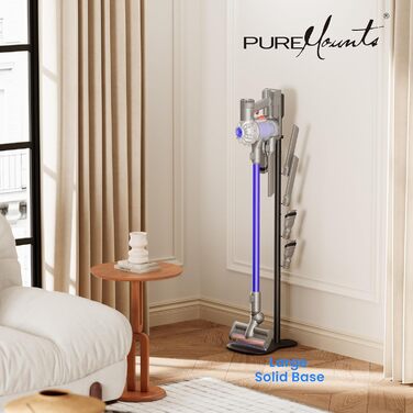 Підставка для пилососа PureMounts універсальна для Dyson, Philips, Samsung, Bosch, Miele, Xiaomi (чорна)